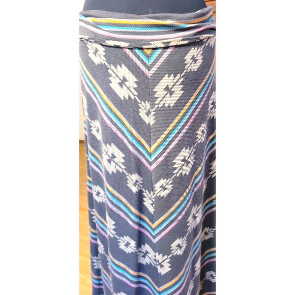Mossimo Maxi Skirt M Stretch Flare Aztec Southwestern Tribal Country Y2K Western - Picture 5 of 10